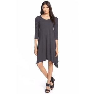 new Eileen Fisher Eileen Fisher - V-Neck Jersey Dresss s small black above knee